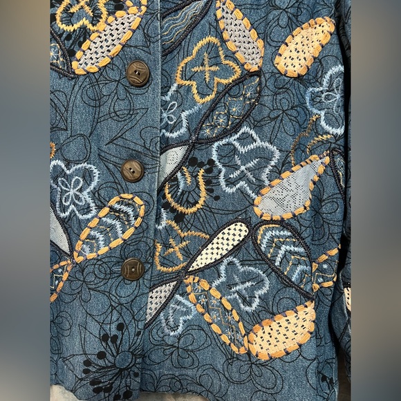 Coldwater Creek Embroidered Jacket | Size M - Picture 3 of 6